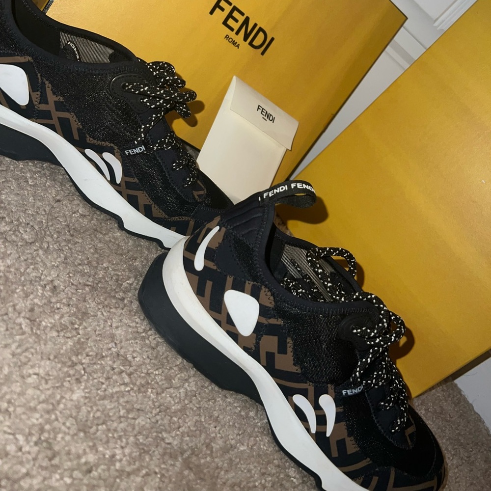 Technical Mesh Lycra FFreedom Patchwork Sneakers Black Tobacco